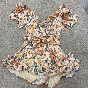 Luxxel Silk Floral Romper- from Vici